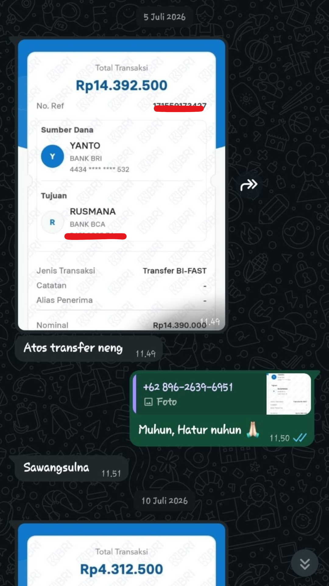 Bukti Transfer Reseller Hijab Daalus